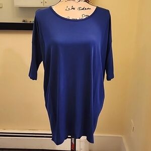 Dark blue high low tunic LLR